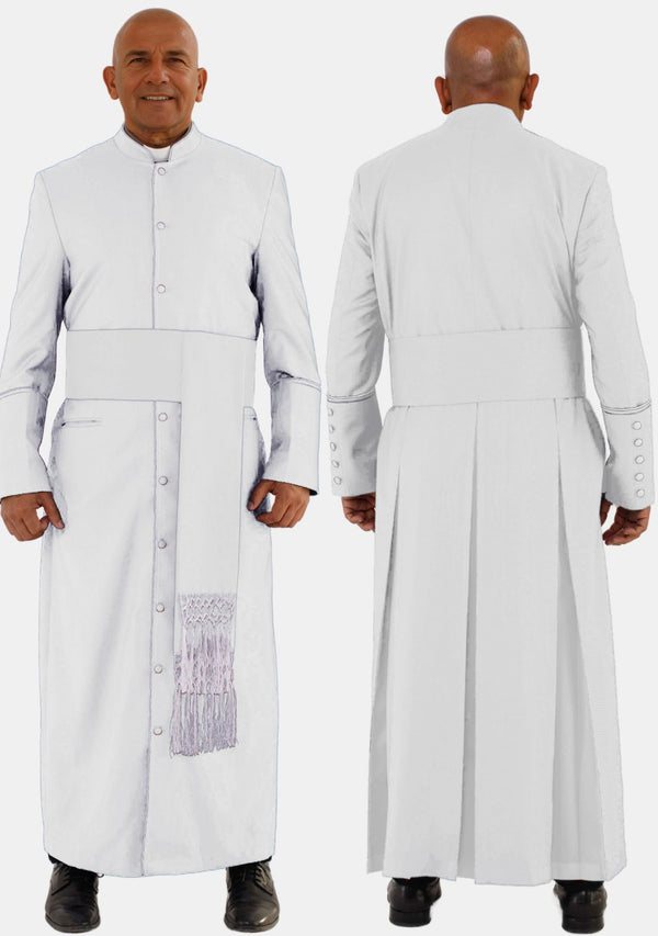 Herren eClergys Robe Weiß