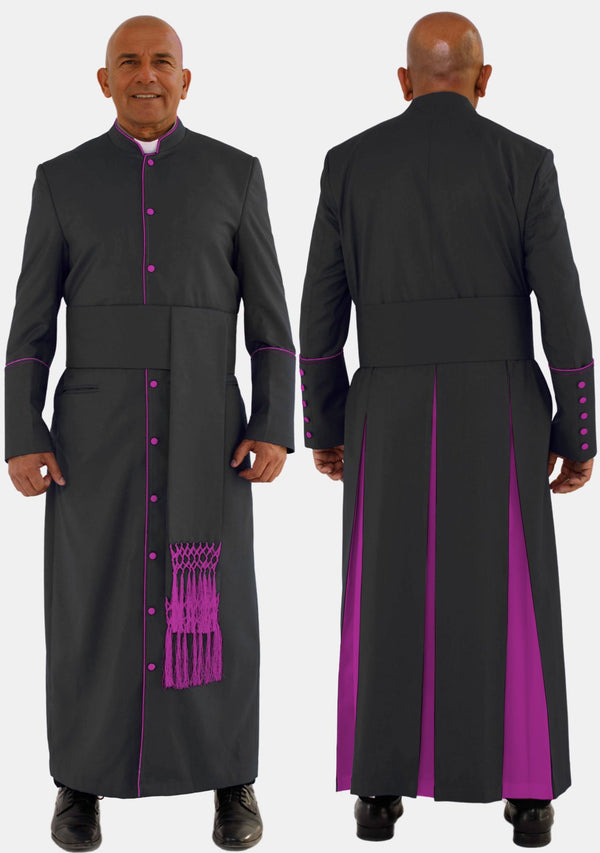 Chislon Schwarz mit Rot Lila Bischofsrobe
