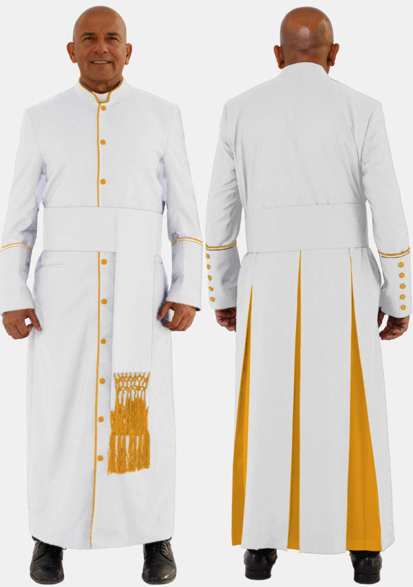 Weiß-goldene Priesterrobe für Herren