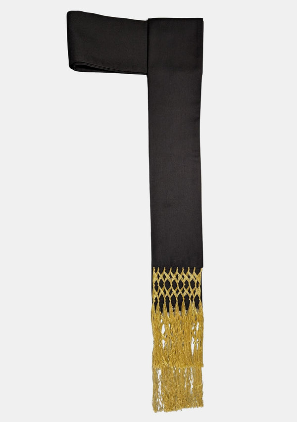 Goldgeknüpfter Kleriker-Zinnkel mit Fransen