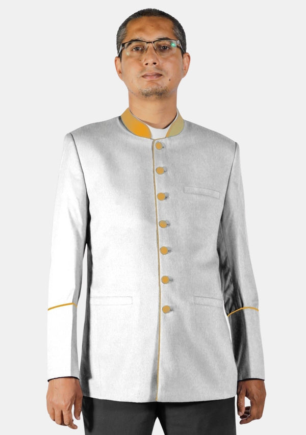 Weiß-goldene Priesterjacke
