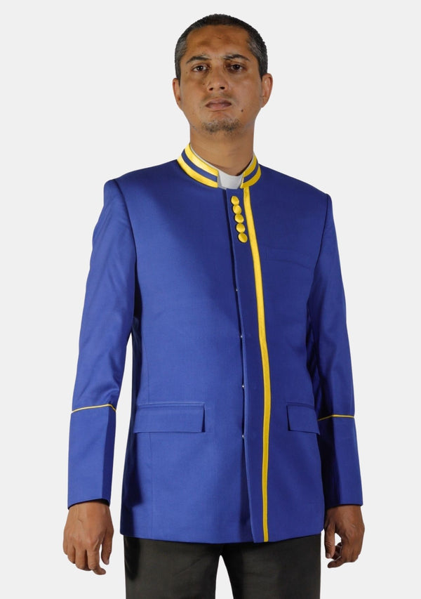 Königsblau mit goldener Priesterjacke