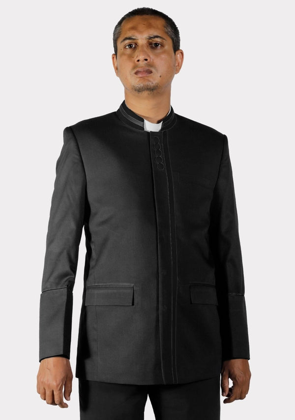 Schwarze Preaching Modern Button Jacket
