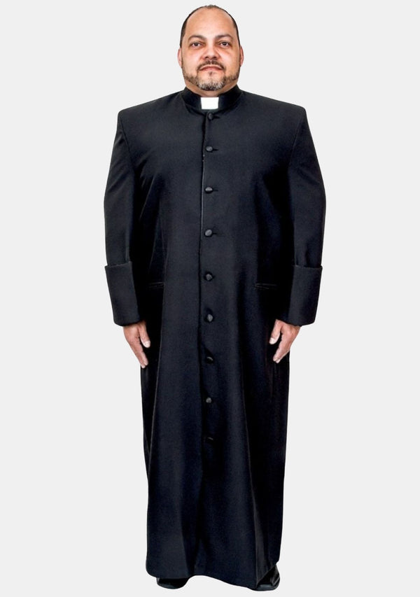 Grandiose schwarze Priesterrobe in Übergröße