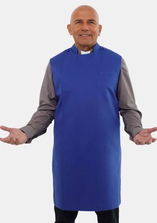 Kanzelschürze Königsblaue Klerusschürze für Männer