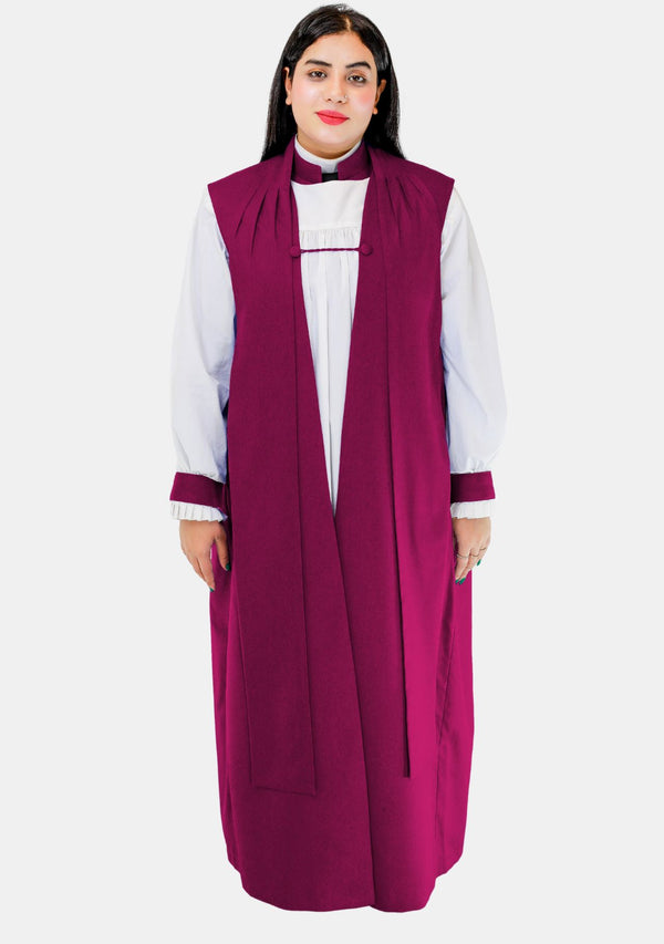 Damen-Set mit Chimere und Rochet in Rot und Lila