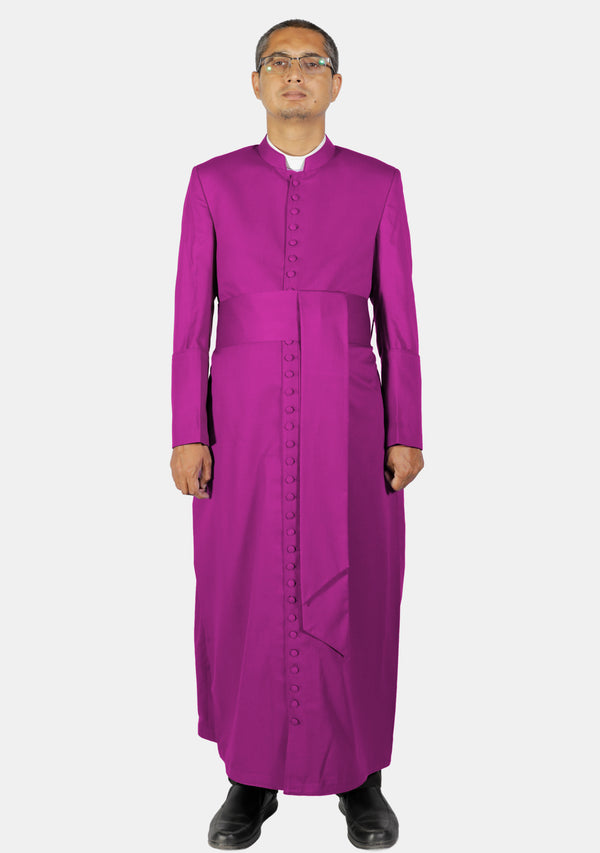 Ehrfürchtige rot-violette Soutane für Männer