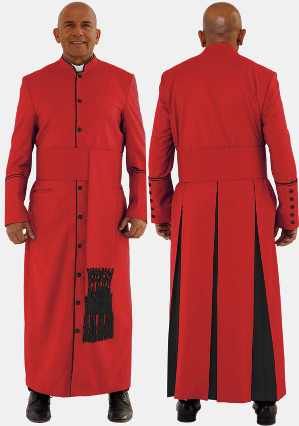 Herren Rot mit Schwarz eClergys Robe