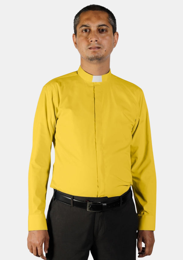 Goldenes Hemd mit Tab-Kragen von eClergy
