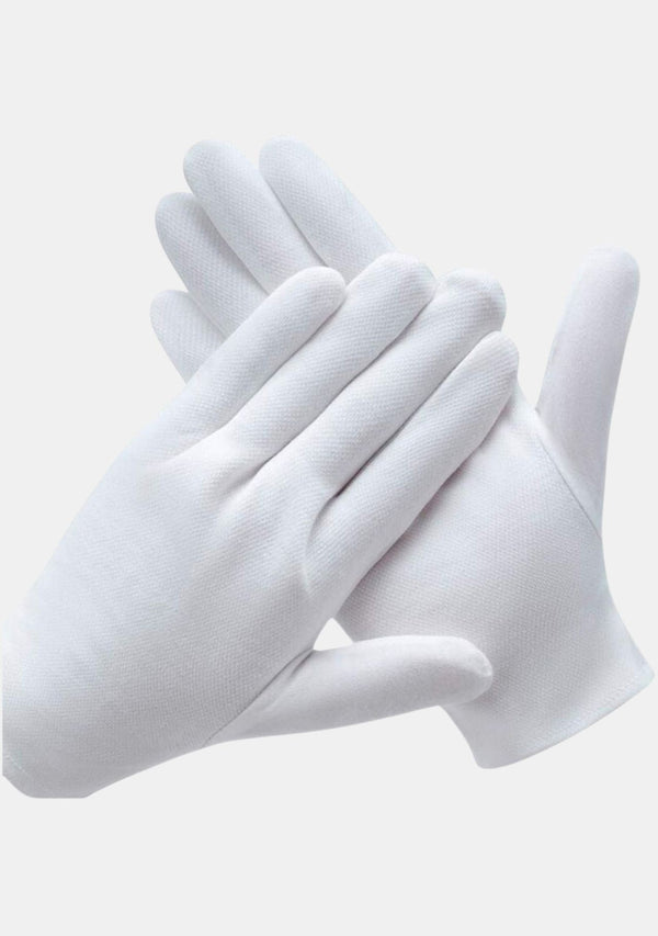 Weiße Usher-Handschuhe für Damen und Herren