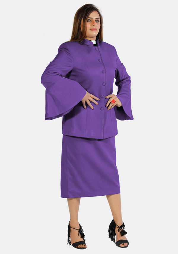 eClergy's Anzug mit ausgestellten Ärmeln, römisch, violett