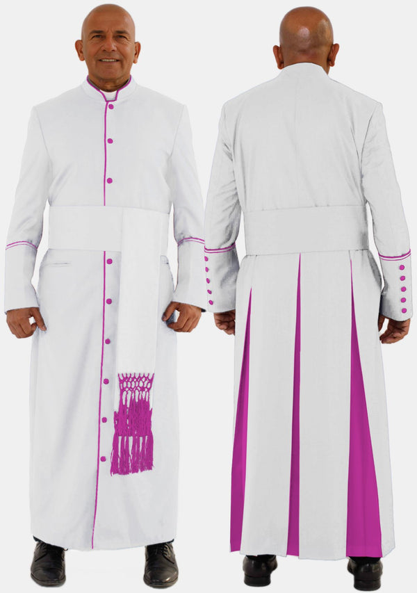 eClergys Weiße und Rot-Violett Robe für Herren