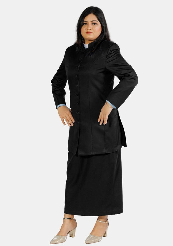 Schwarzer Priesteranzug für Damen