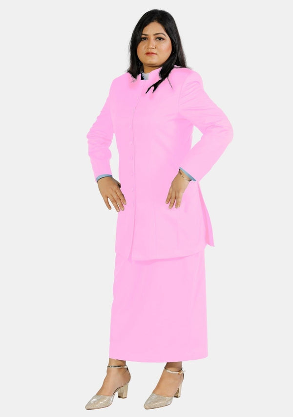Rosa Klerusanzug für Damen