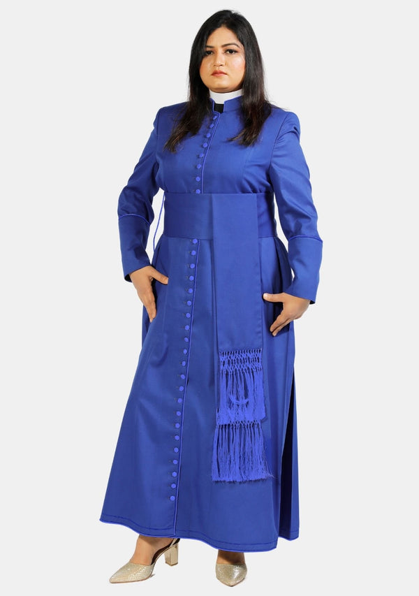 Wunderschöne königsblaue Soutane für Damen
